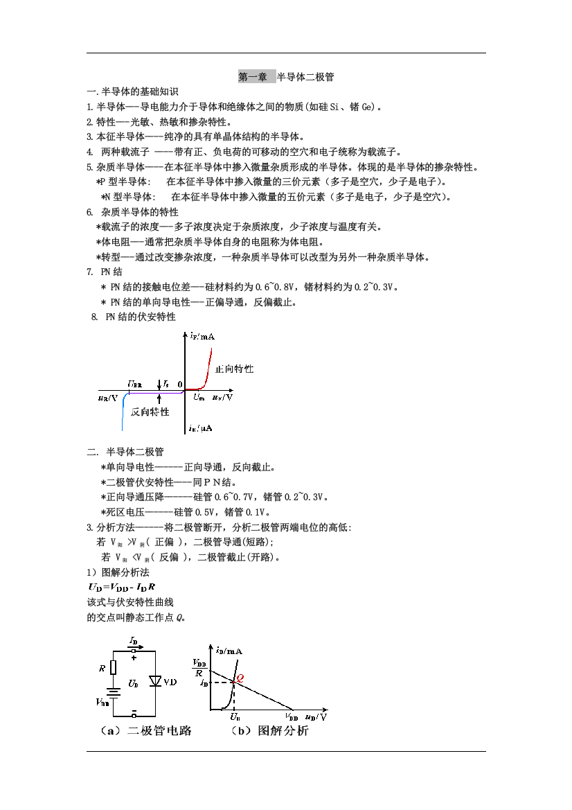 (完整word版)模电总结复习资料-模拟电子技术基础(word文档良心出品)