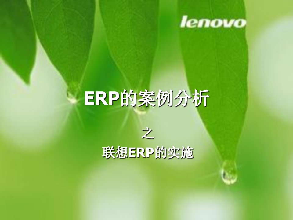 《ERP的案例分析》PPT课件