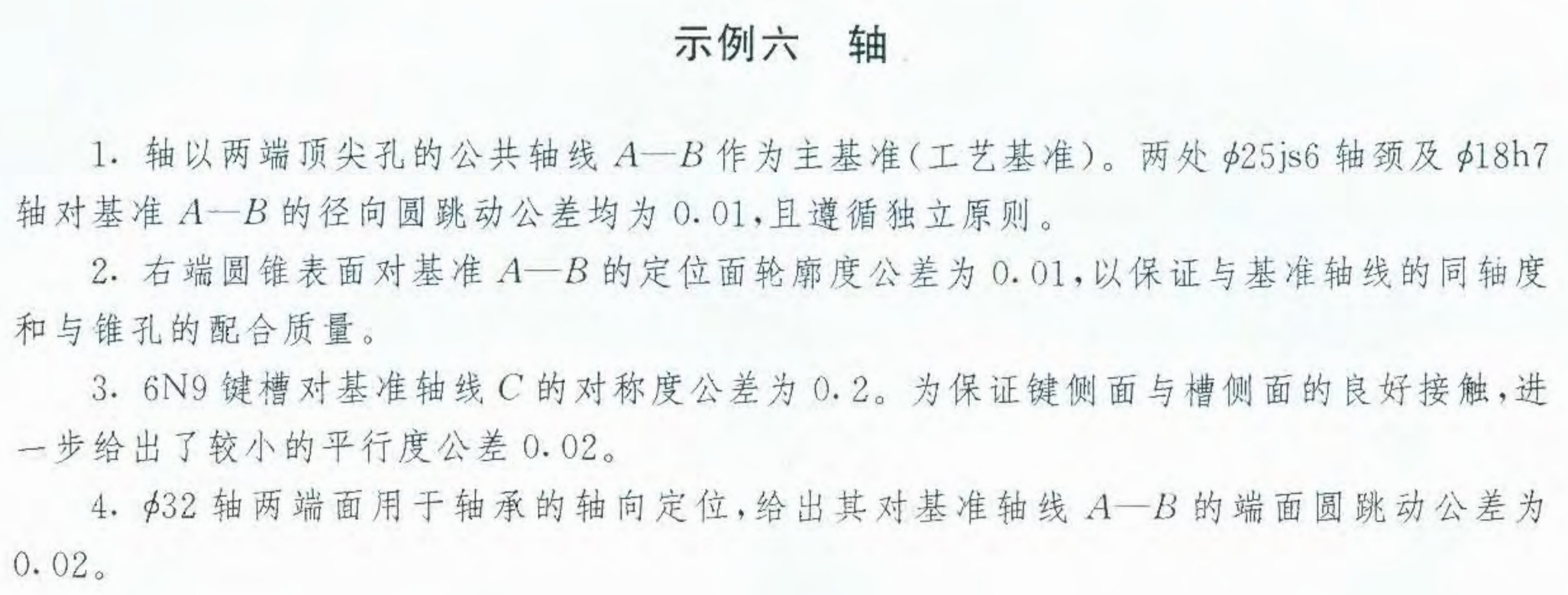 轴的形状和位置公差标注示例