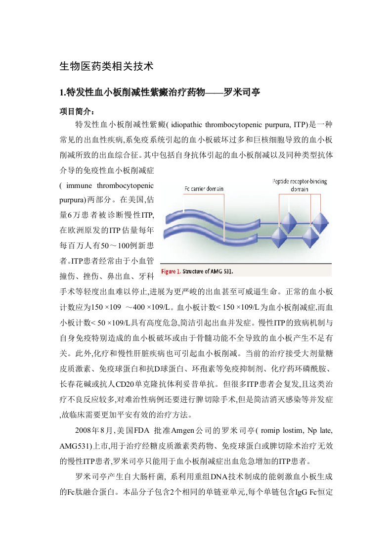 生物医药相关技术