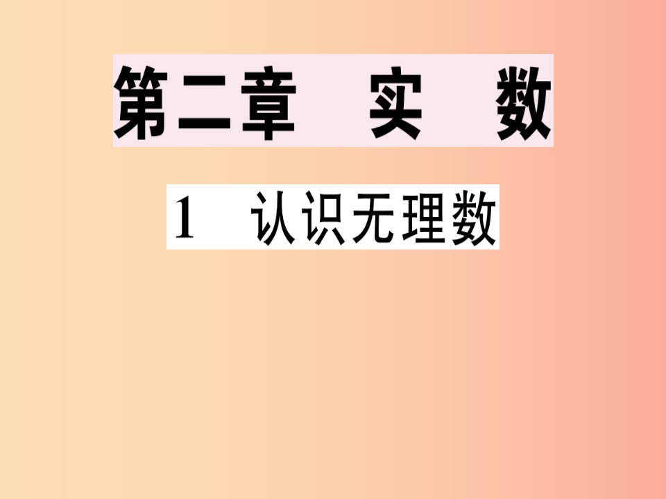 通用版八年级数学上册第2章实数2.1认识无理数习题讲评课件（新版）北师大版