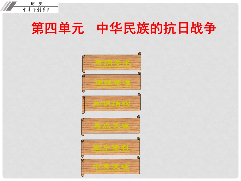 广东省中考历史总复习冲刺