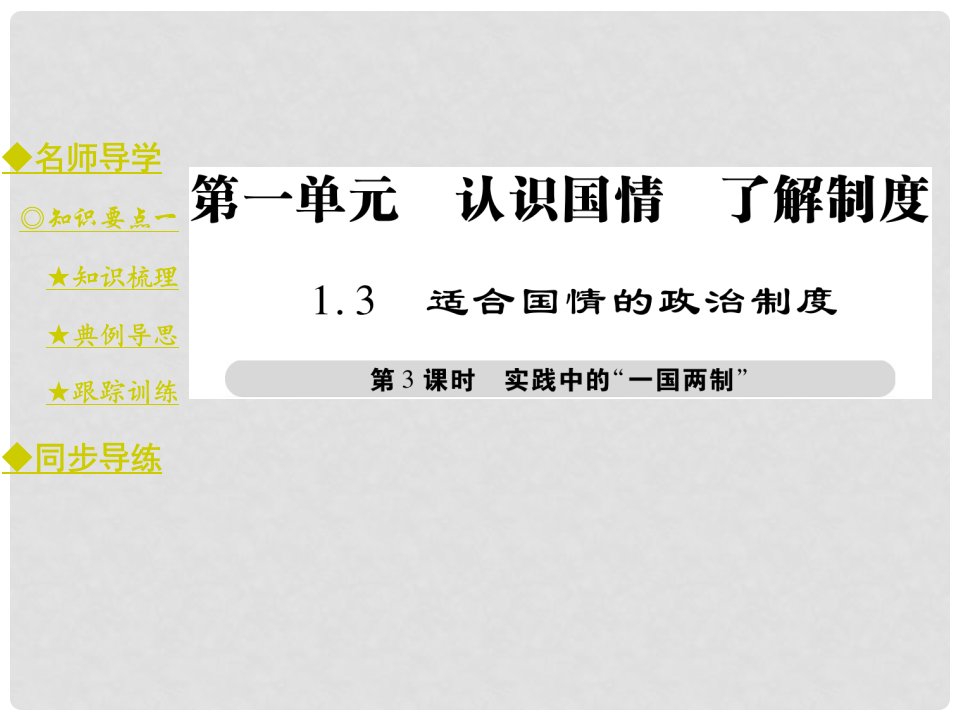 九年级政治全册