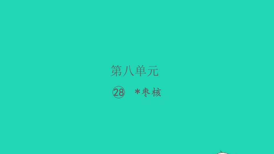 2022春三年级语文下册第八单元28枣核习题课件新人教版