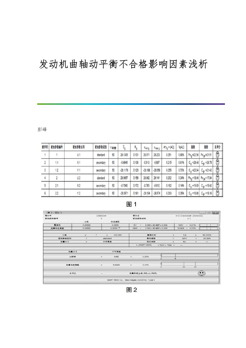 发动机曲轴动平衡不合格影响因素浅析