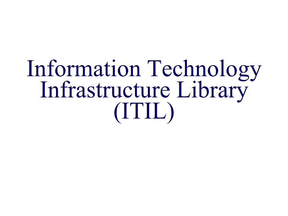 ITIL-CobiT-ISO20000