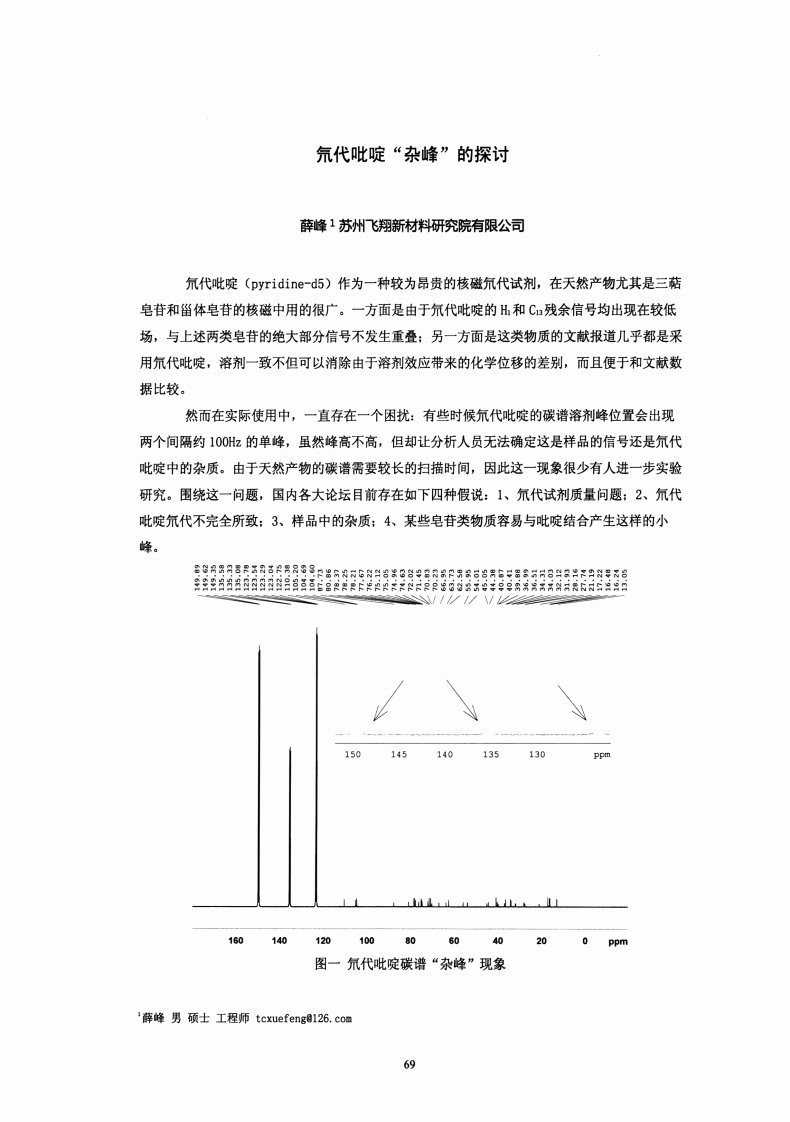 氘代吡啶-杂峰-的探讨