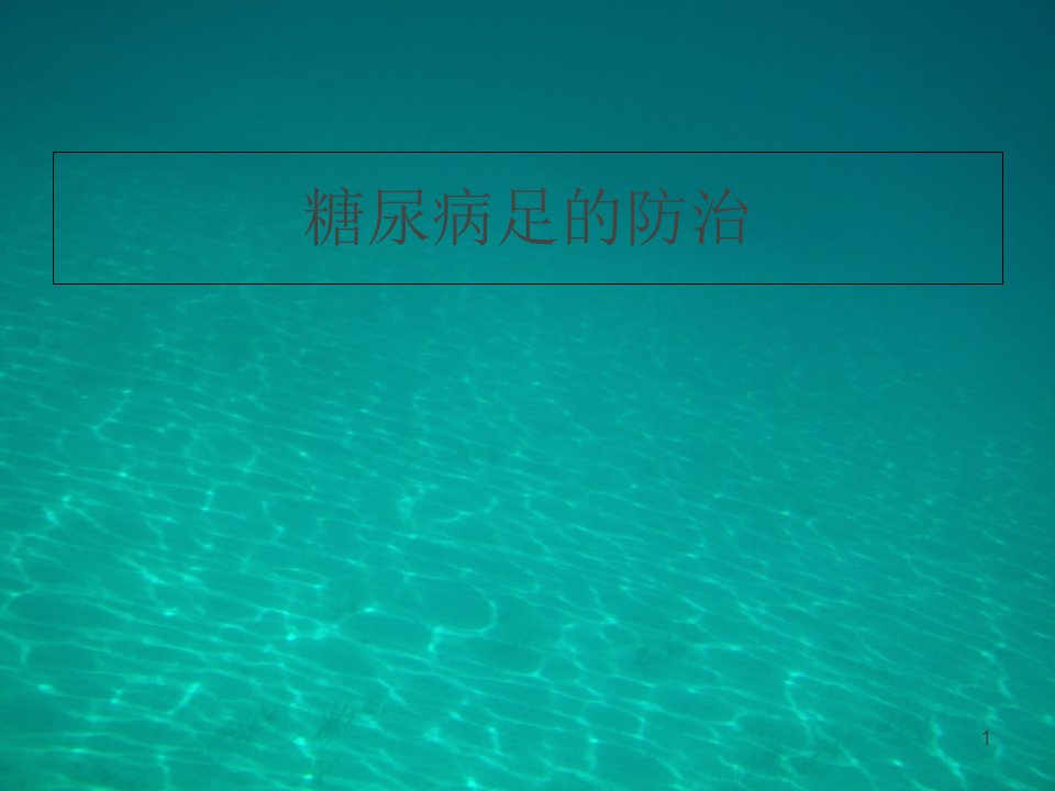 糖尿病足医学课件