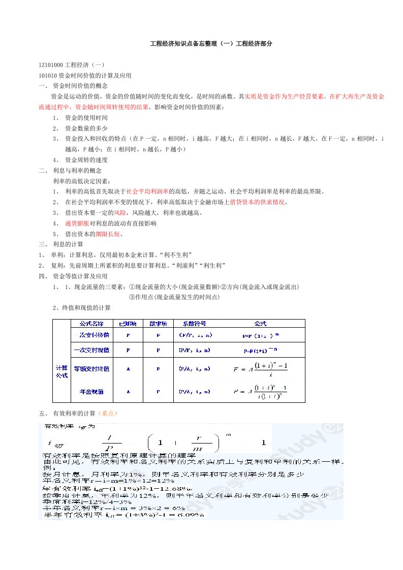 工程经济管理学及财务知识分析