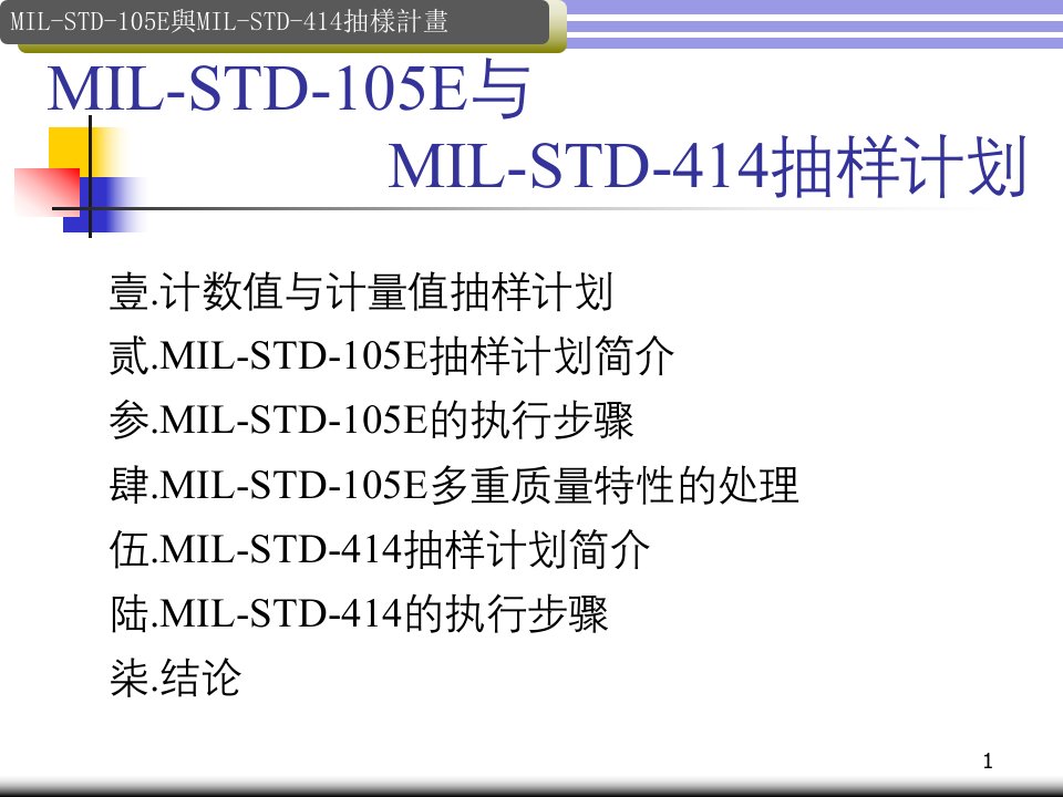 MIL-STD-105E与MIL-STD-414