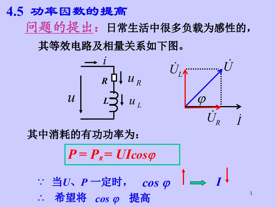 电工学课件第4章第4部分功率因数的提高