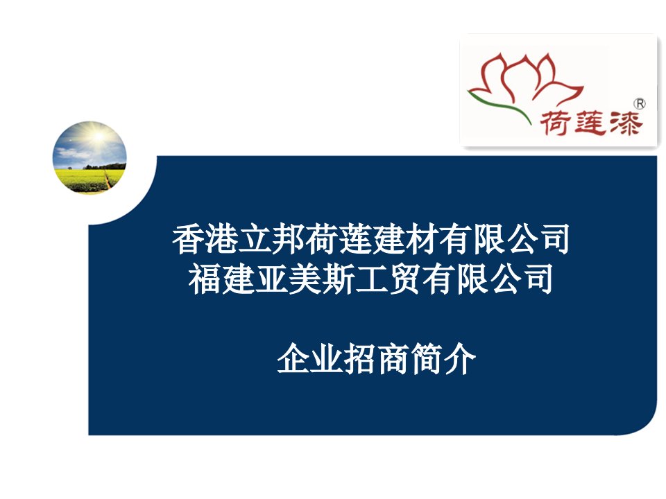 招商策划-涂料油漆公司有限公司招商简介