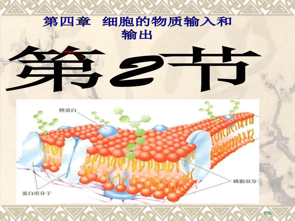 生物膜的流动镶嵌模型省公开课一等奖全国示范课微课金奖PPT课件