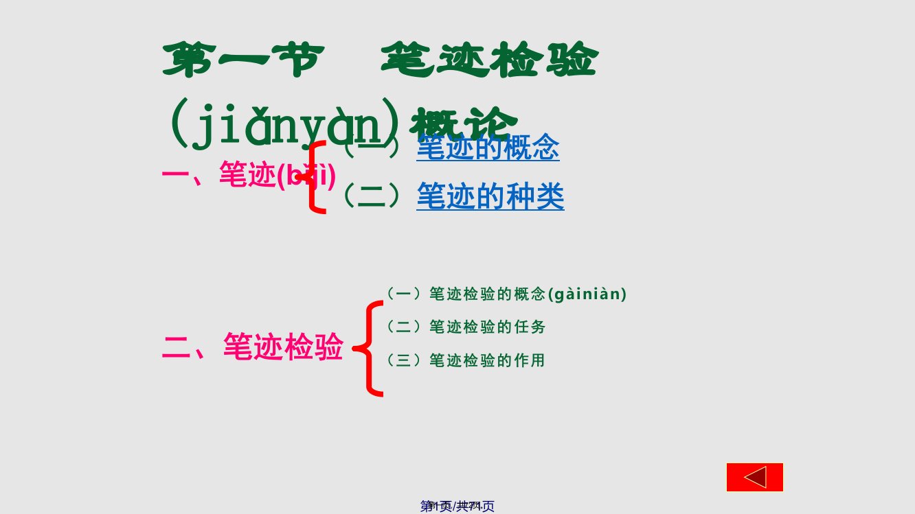 文件物证检验技术学习教案