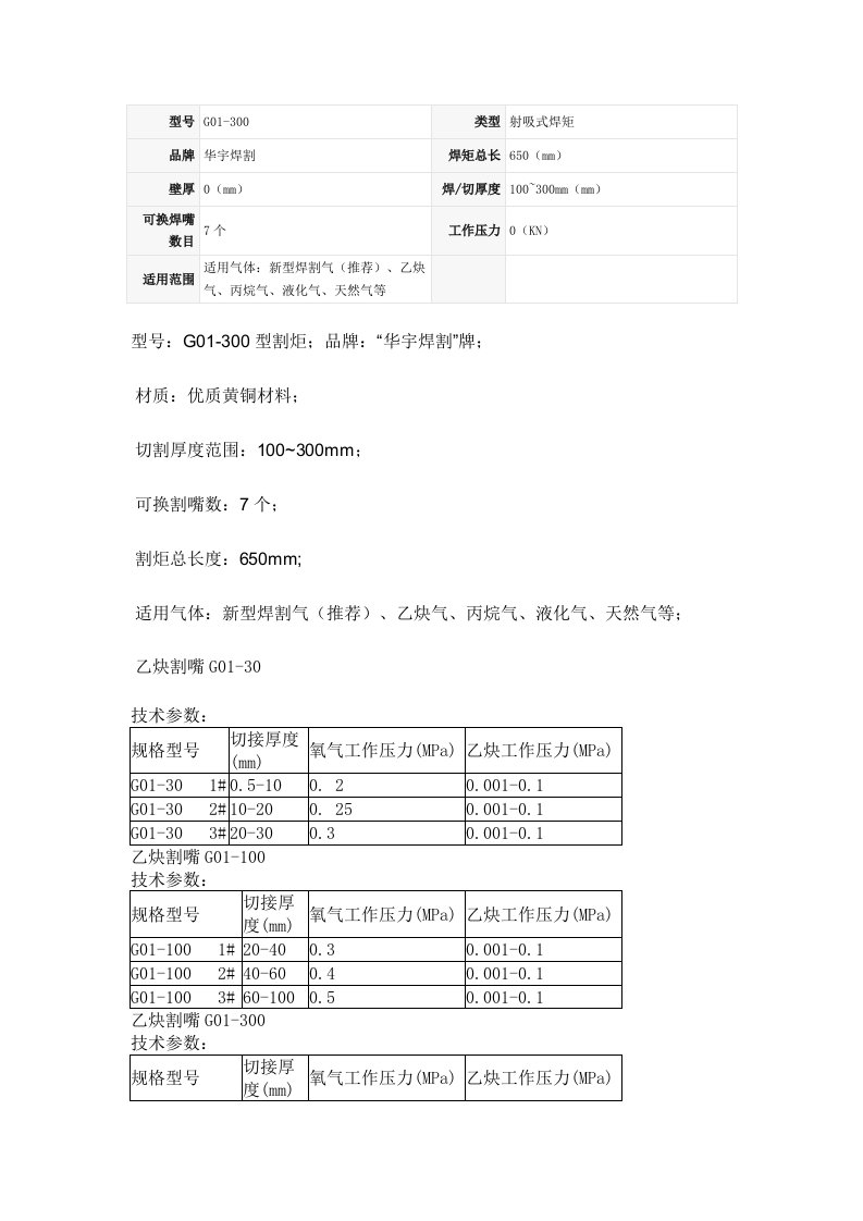 割炬型号供参习