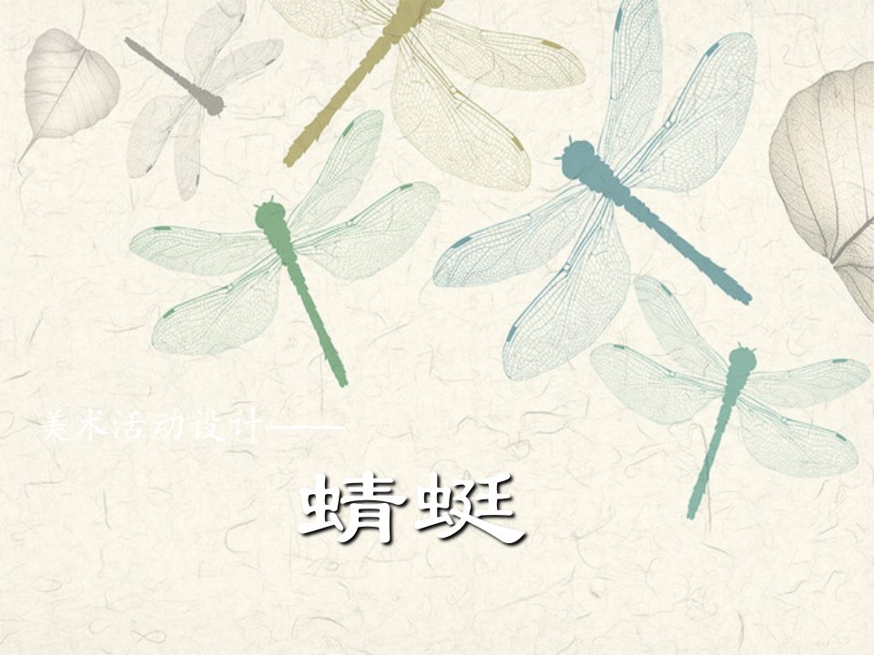 大班美术活动《蜻蜓》