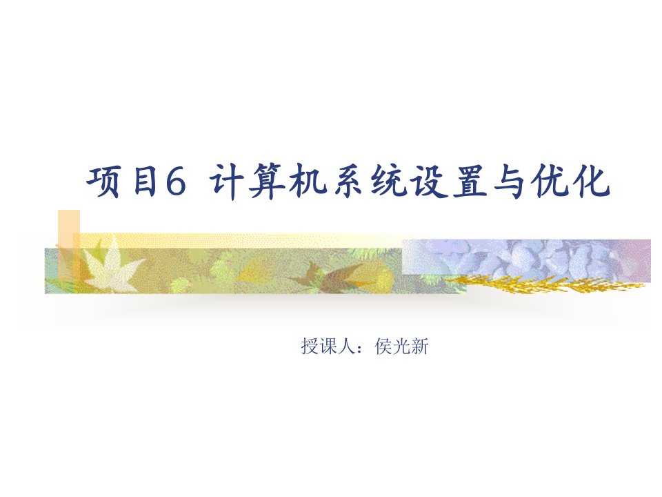 计算机系统设置与优化教材