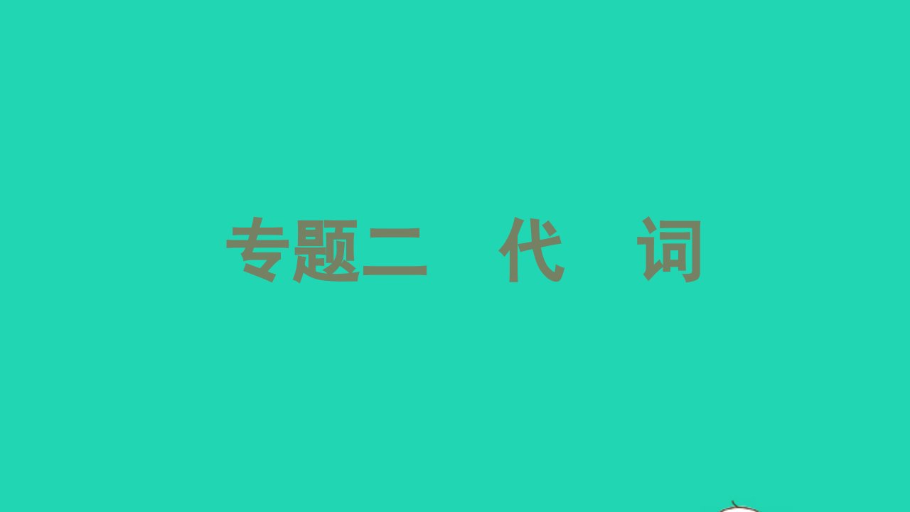 2021中考英语第二篇语法专题突破专题二代词讲本课件