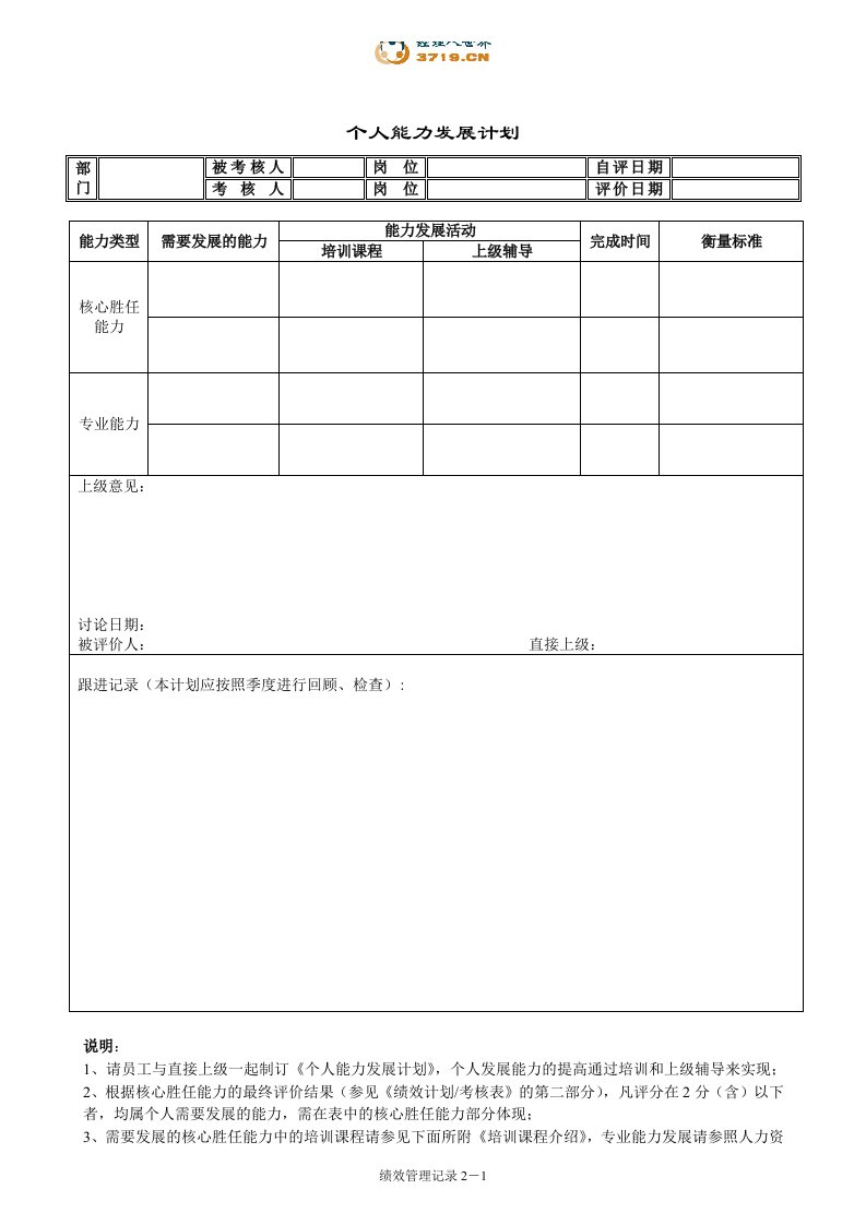 联想公司个人能力发展计划及培训课程(doc)-管理培训