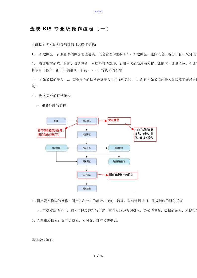 金蝶kis专业版操作流程