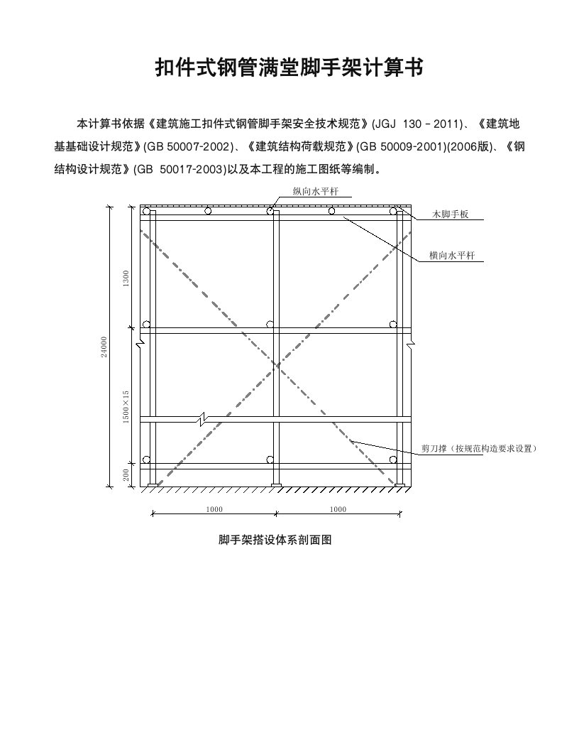 扣件式钢管满堂脚手架计算书