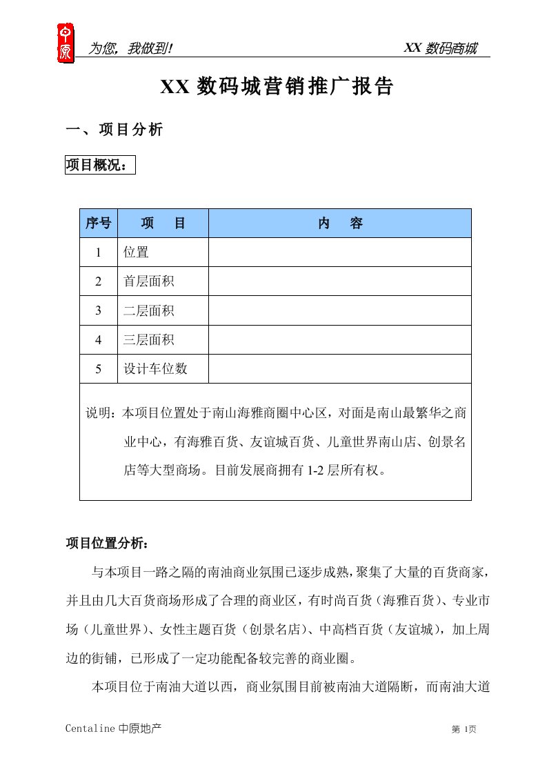 精选某数码城营销推广报告