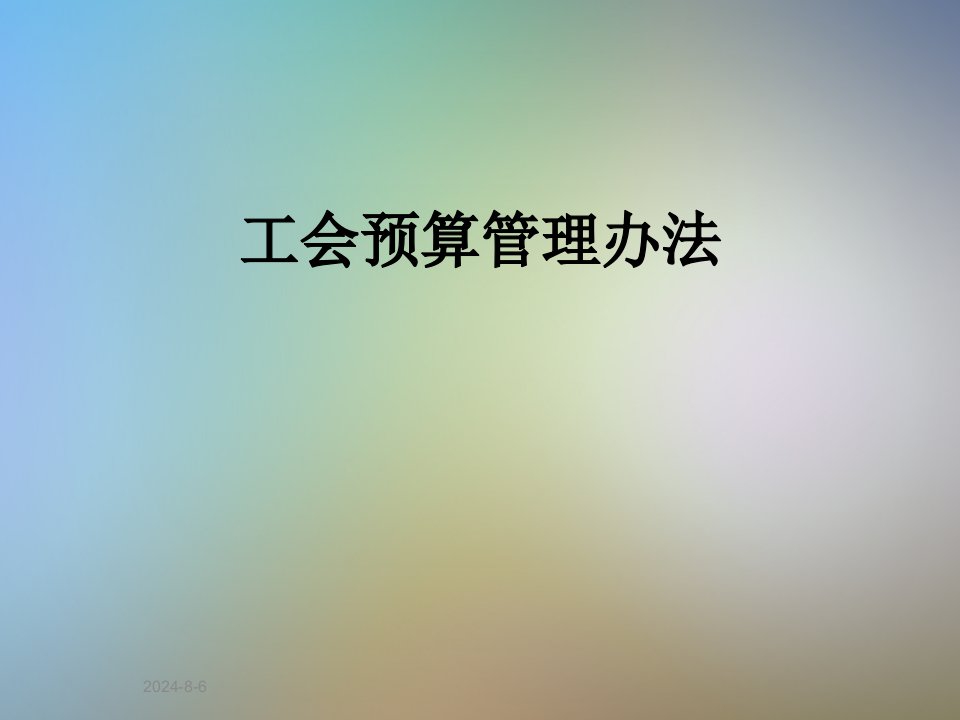 工会预算管理办法课件