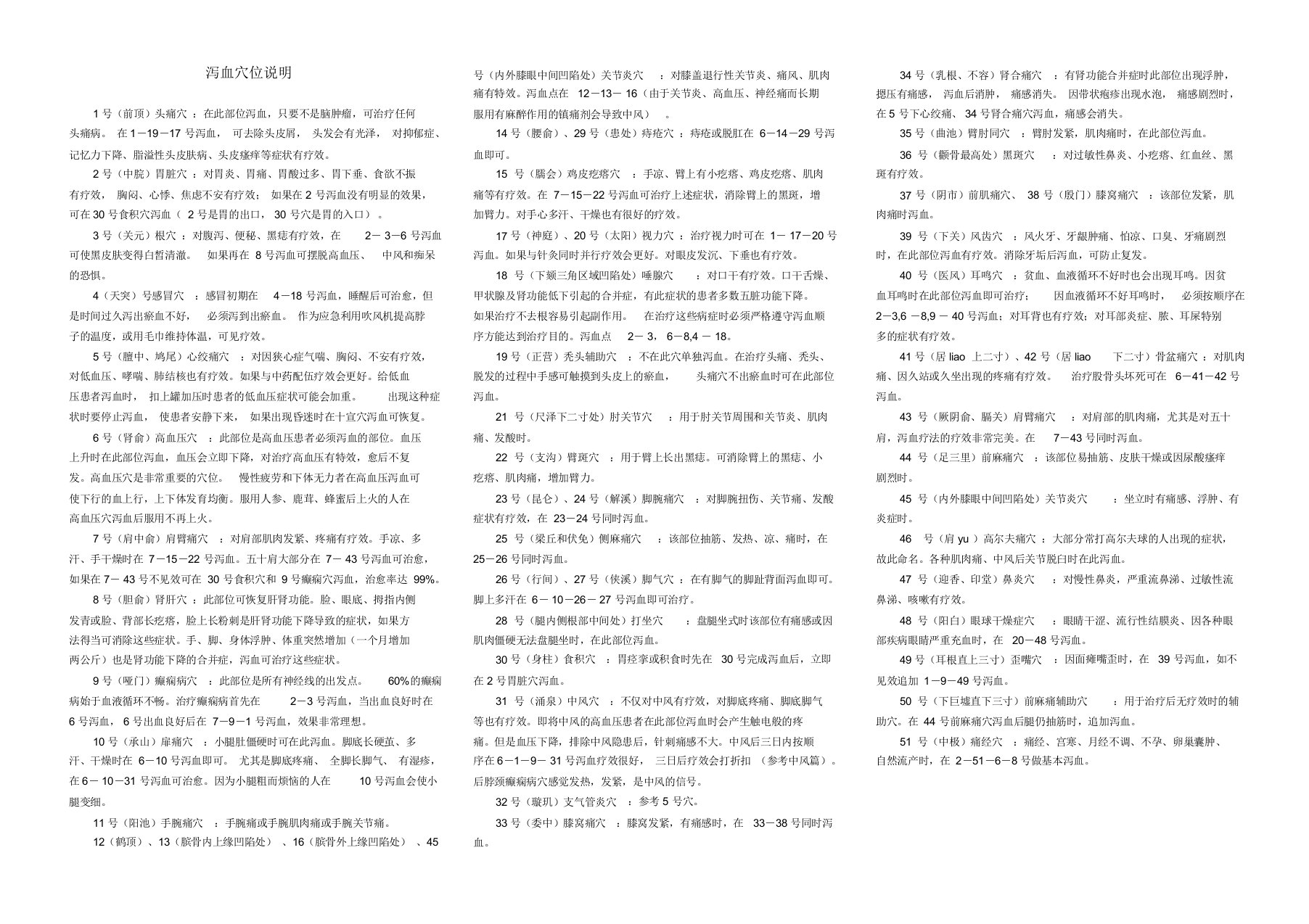 韩国心天泻血疗法穴位说明压缩