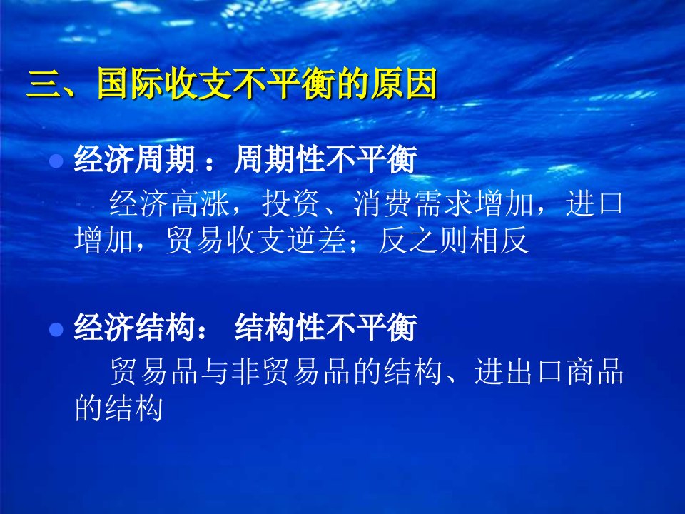 国际收支不平衡的调节