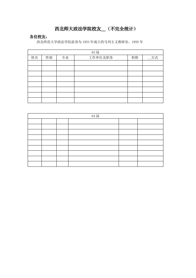 政法学院校友录