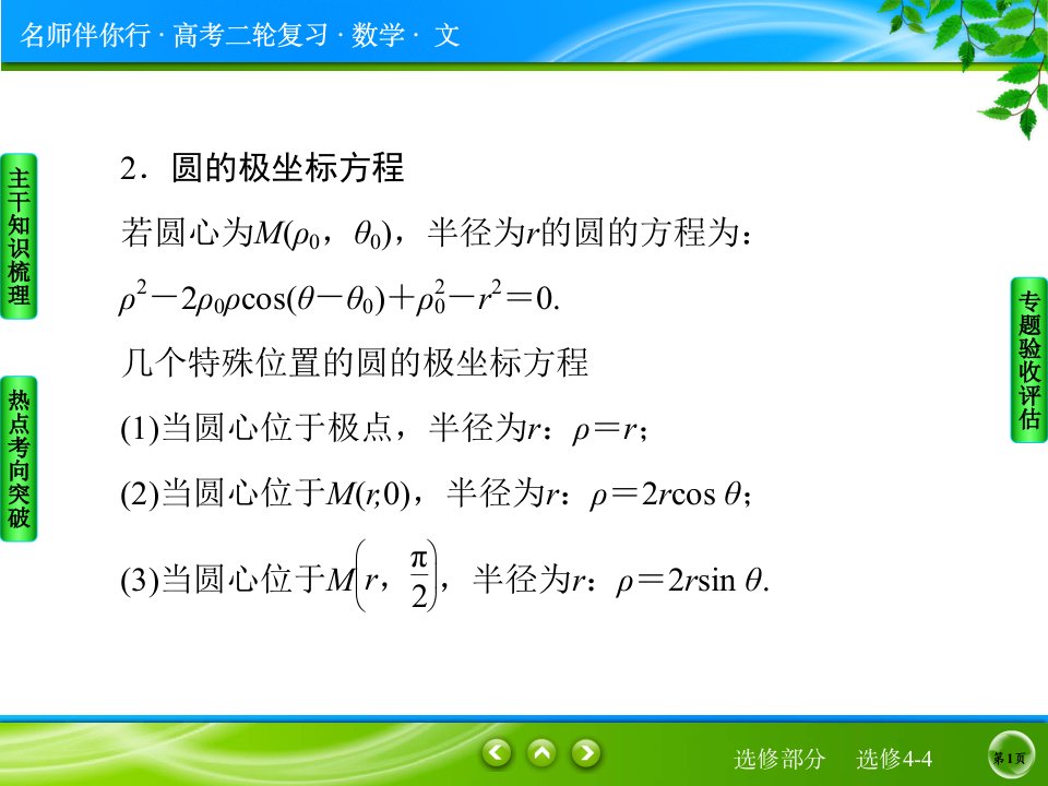 直线参数t的几何意义分享资料