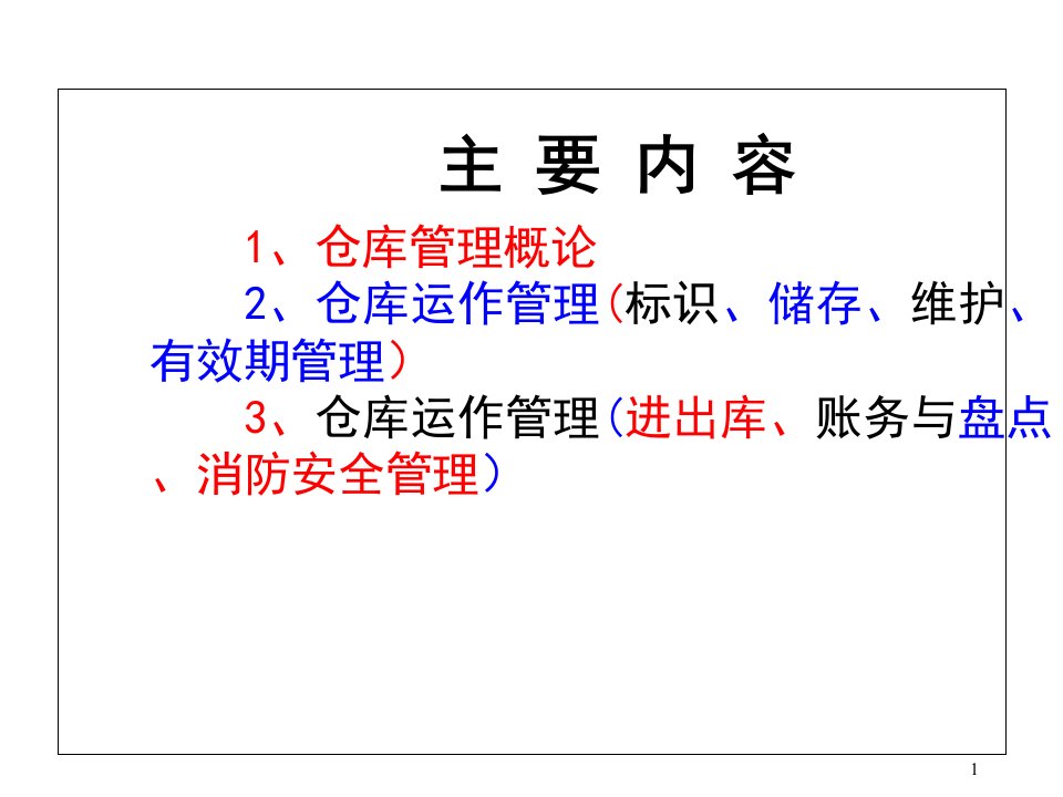 仓库管理员培训课件