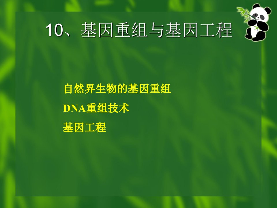 普通生物学复习资料第十讲ppt课件