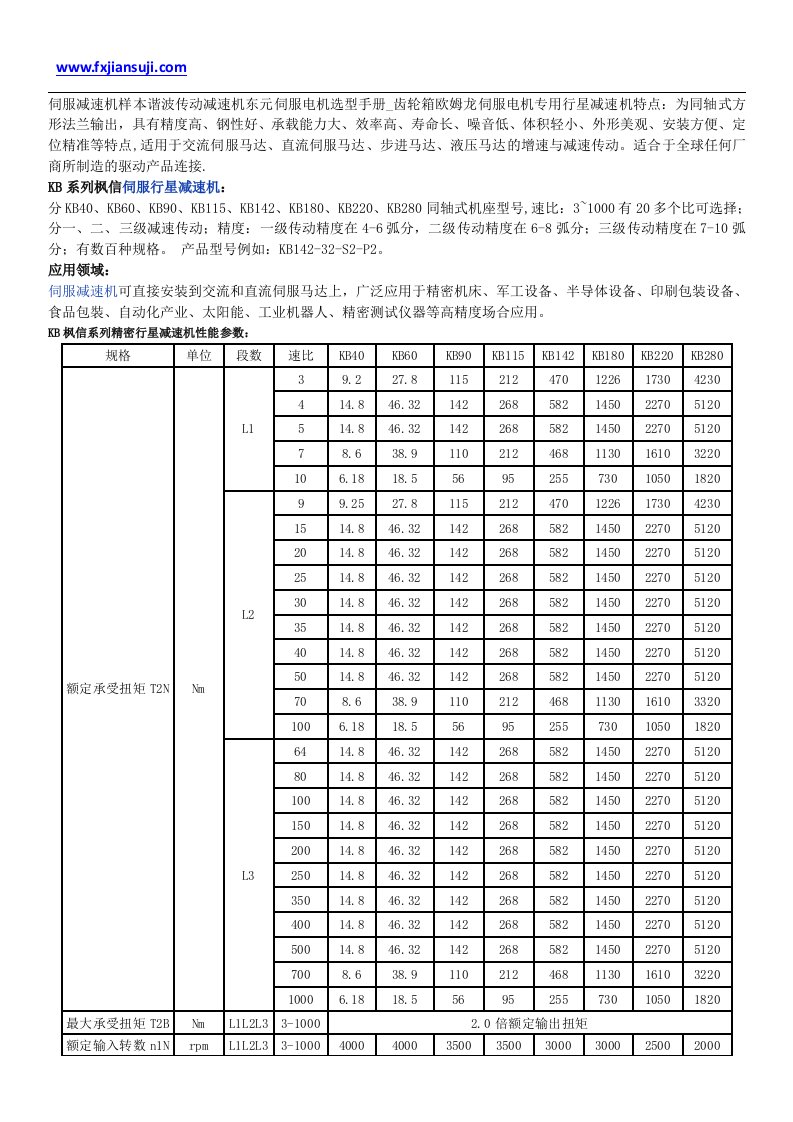 伺服减速机样本谐波传动减速机东元伺服电机选型手册齿轮箱