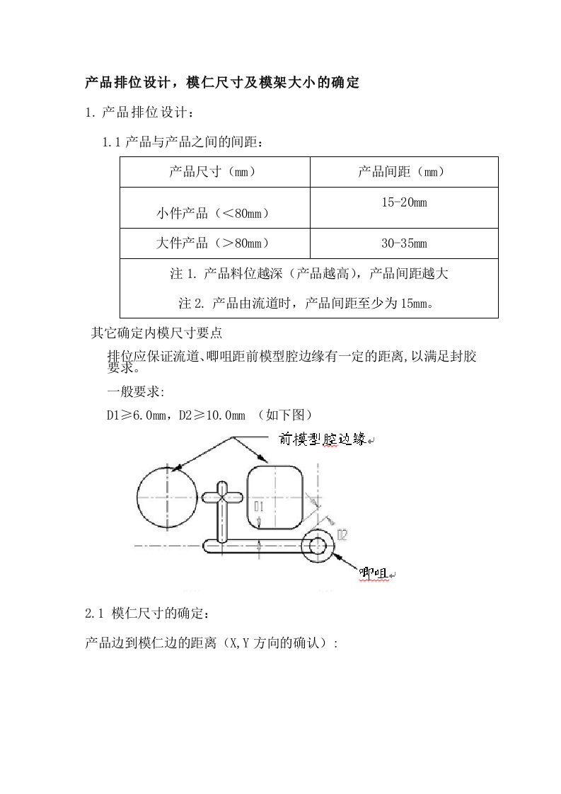 塑胶产品排位设计,模仁尺寸及模架大小的确认