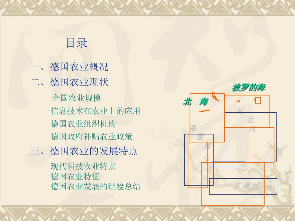 德国农业发展现状与特点ppt课件