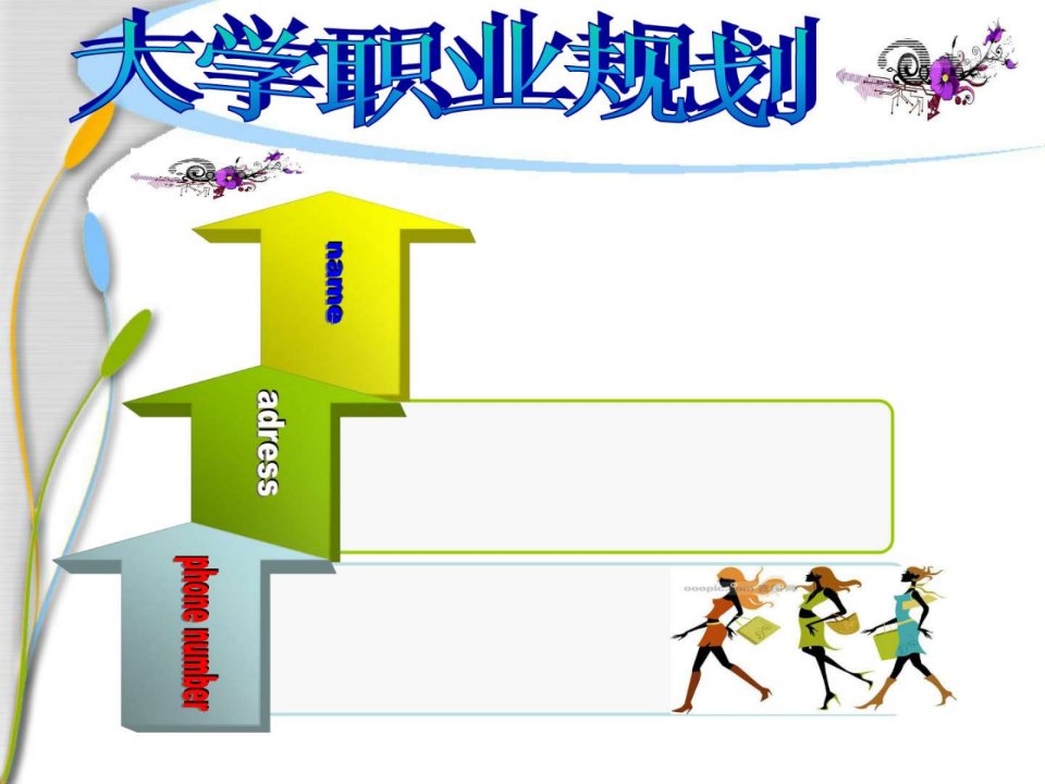 大学生职业规划ppt模板(4)