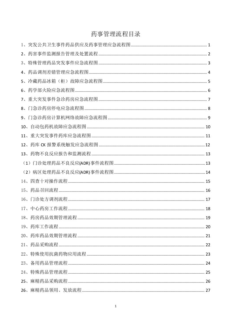 药事管理、药房总流程