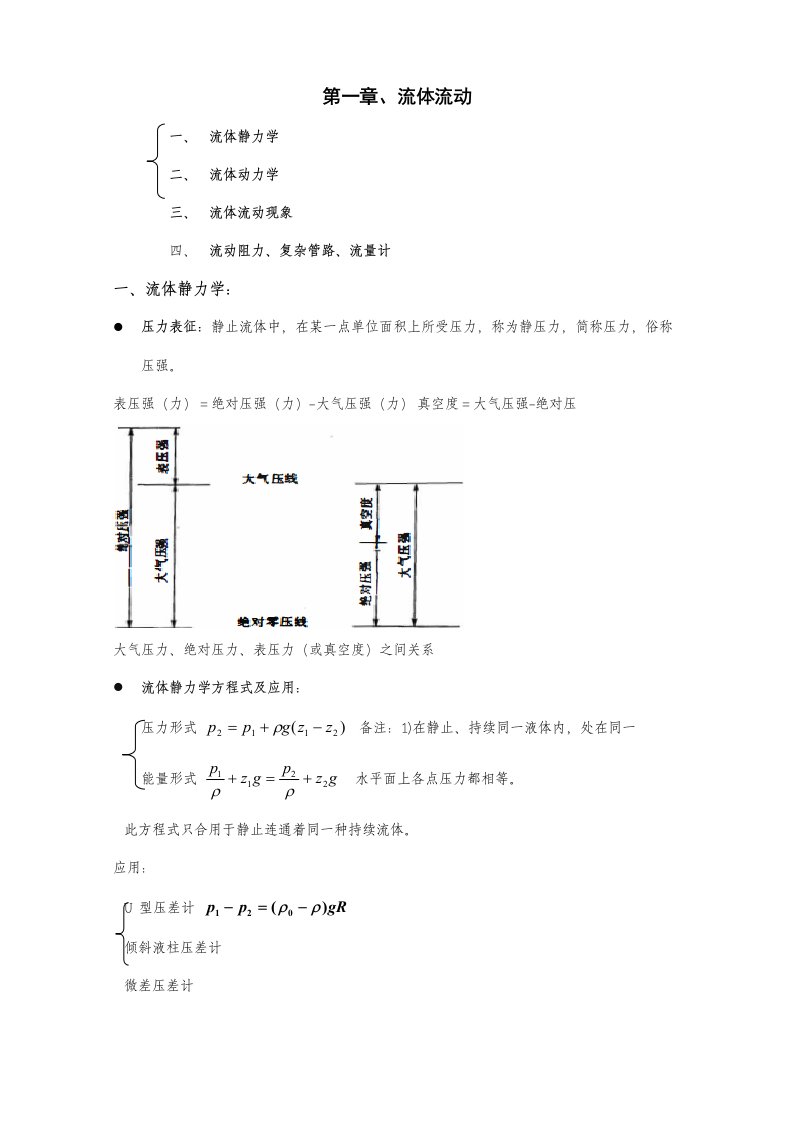 2021年化工原理知识点总结复习重点完美版