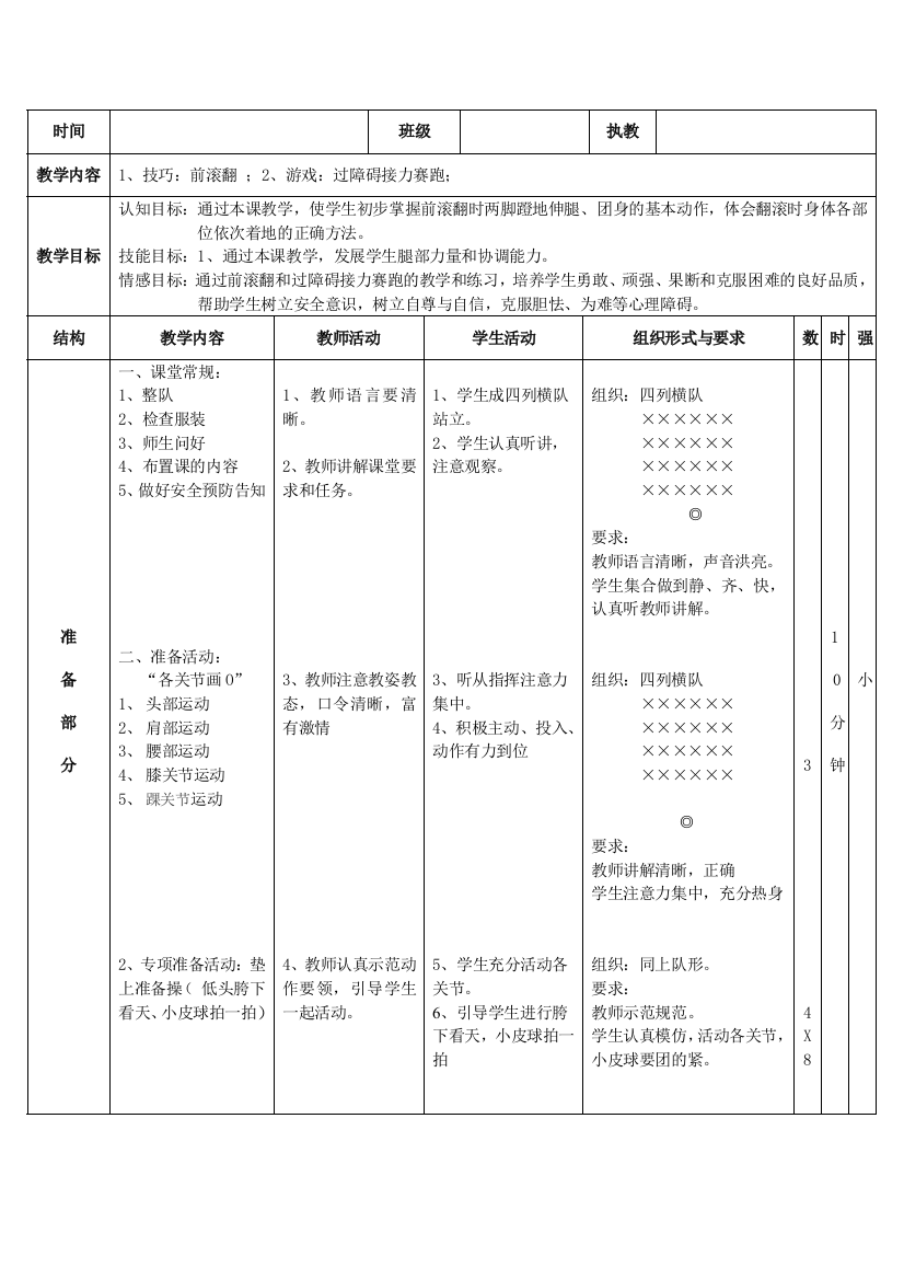 公开课前滚翻