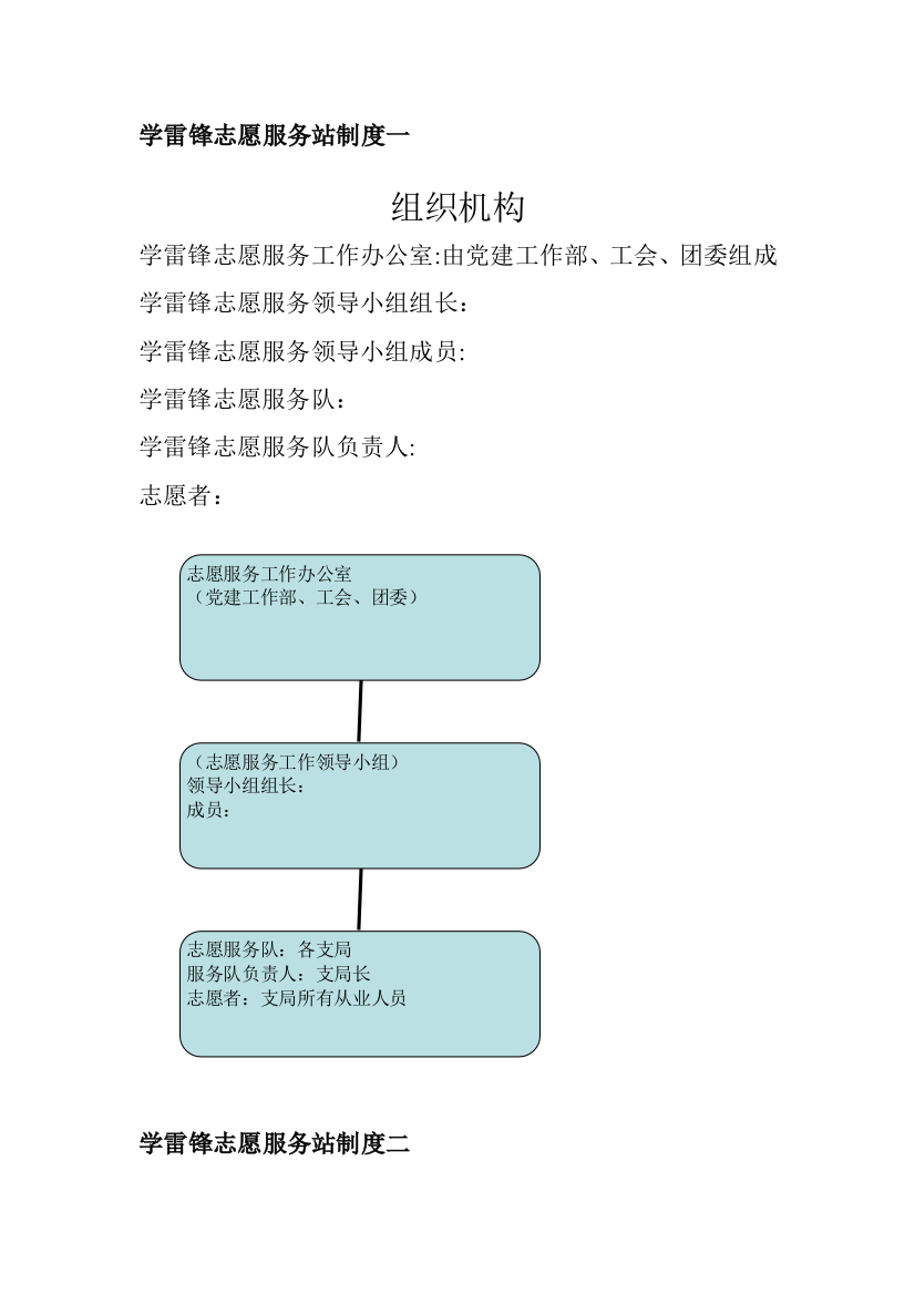 学雷锋志愿服务站制度最新