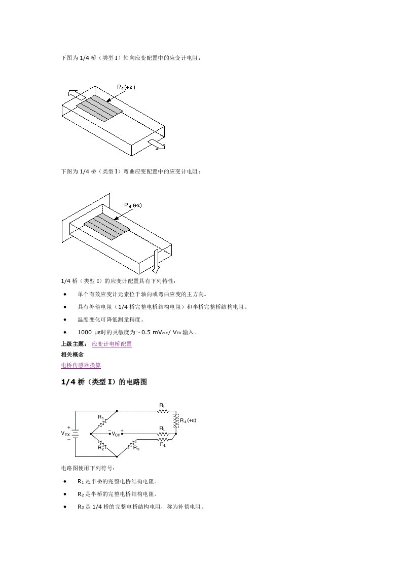 应变片测量组桥方式