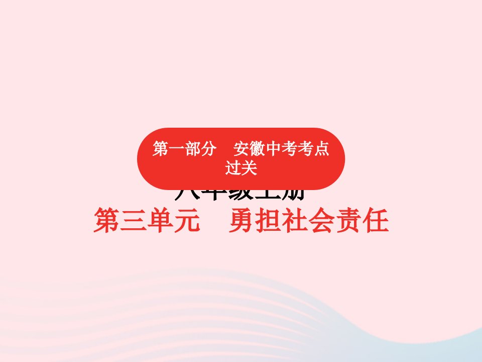 安徽省2023八年级道德与法治上册第三单元勇担社会责任第6课责任与角色同在考点课件新人教版