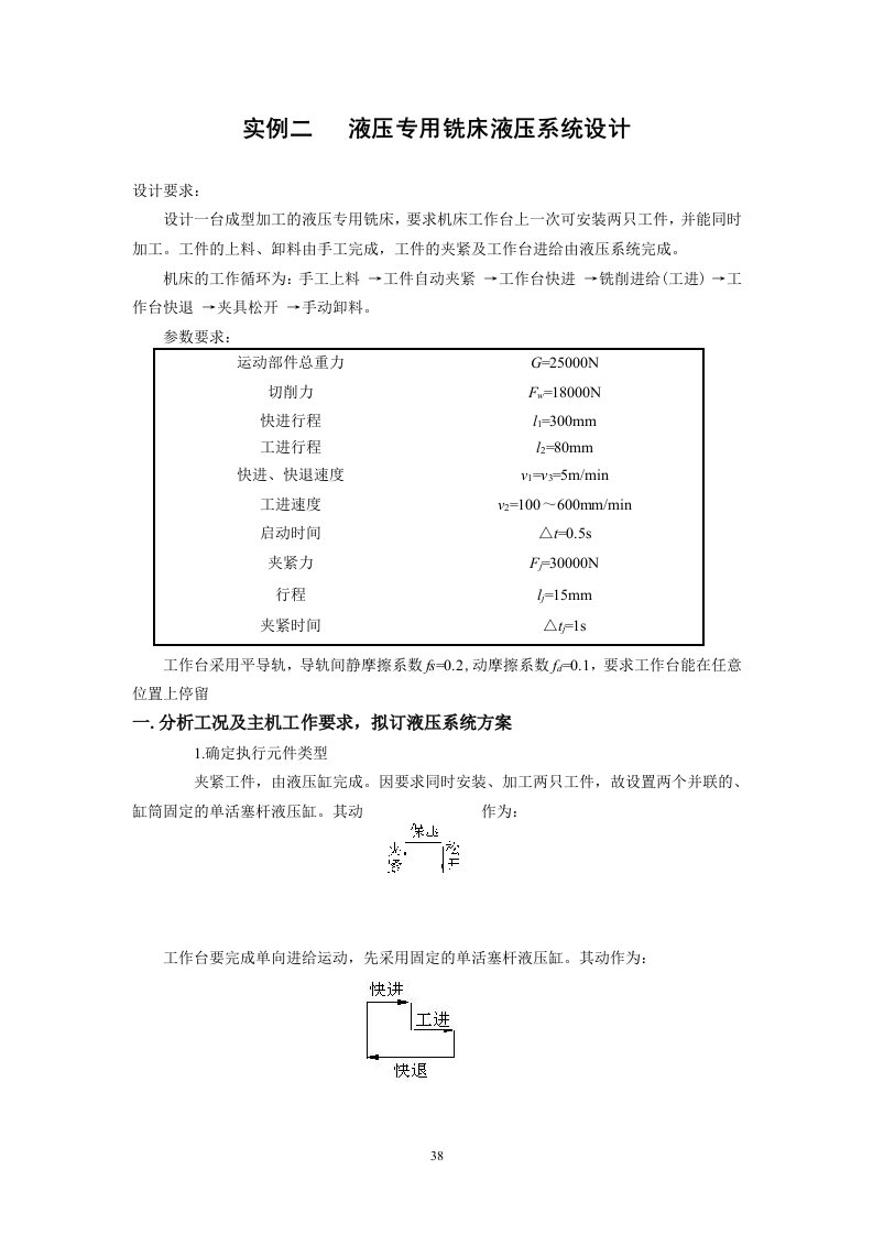 3实例二---液压专用铣床液压系统设计