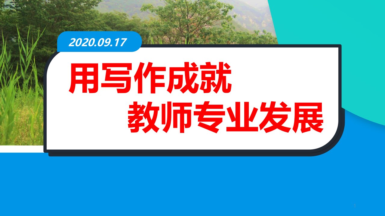 用写作成就教师专业发展ppt课件