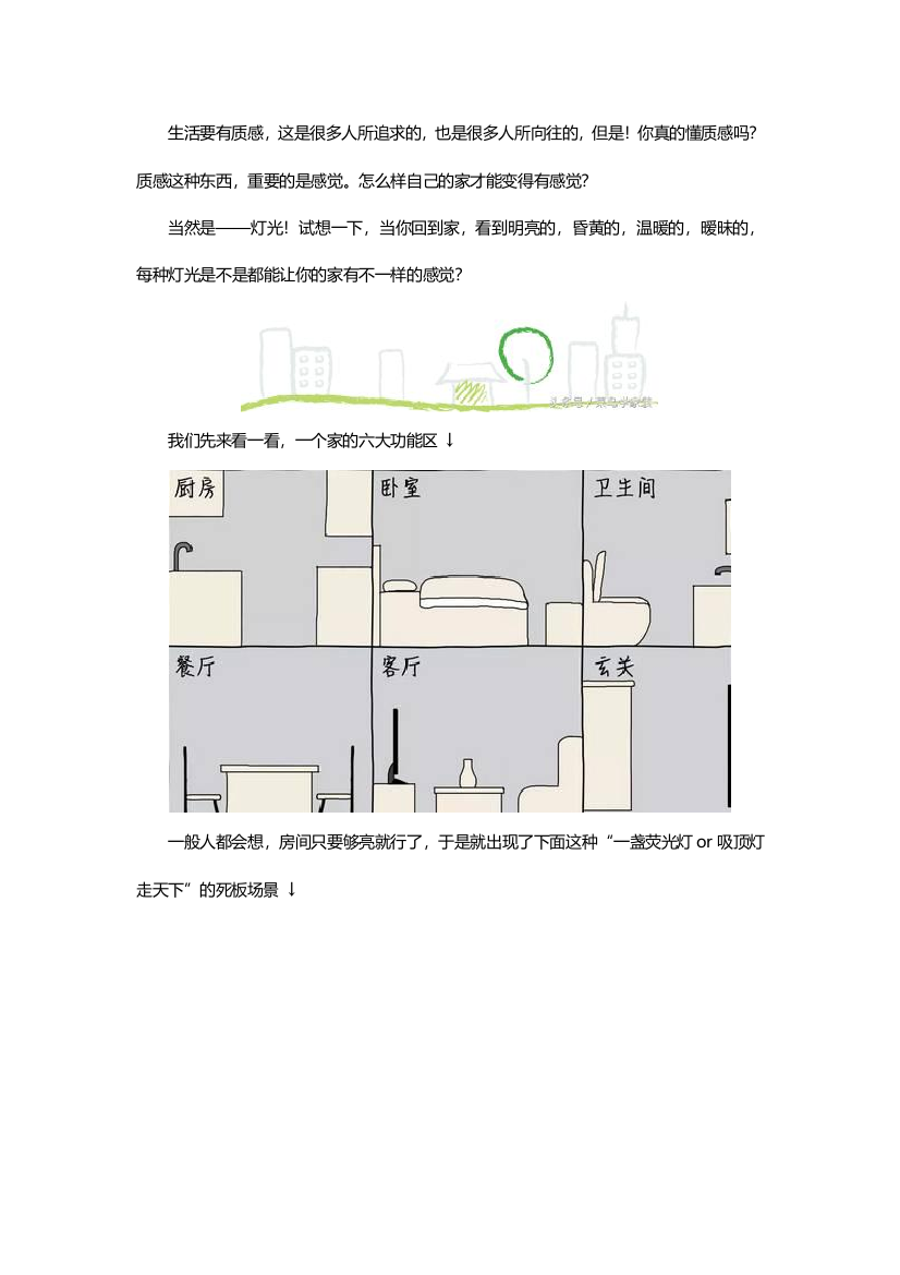 灯饰与灯光选择要求方法