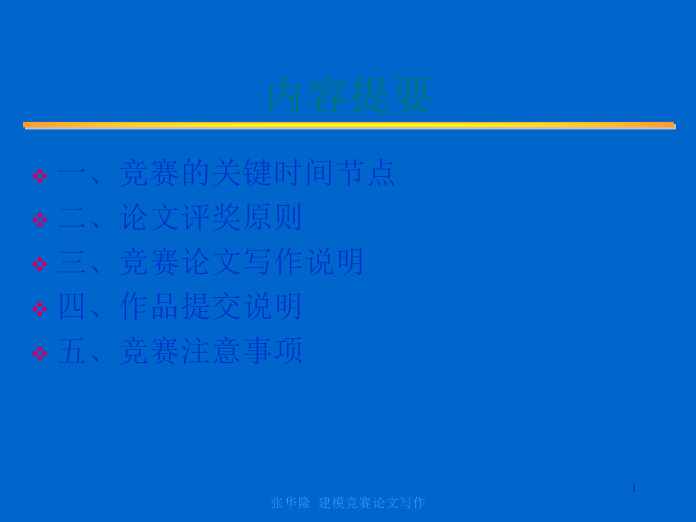 数学建模竞赛论文写作及相关注意事项