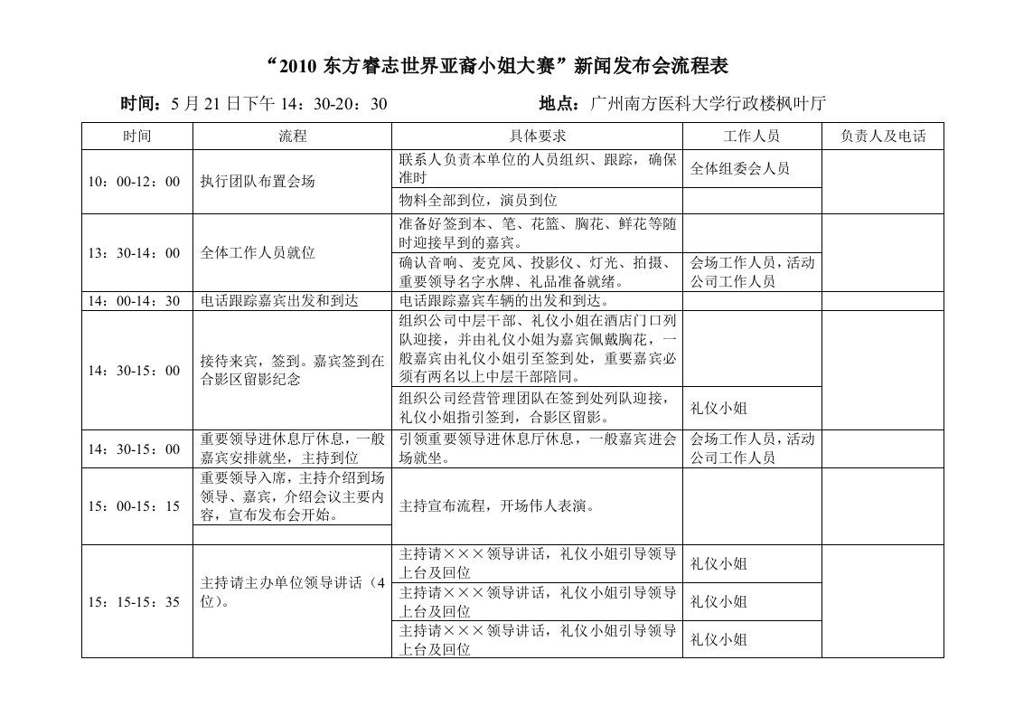 521新闻发布会流程表