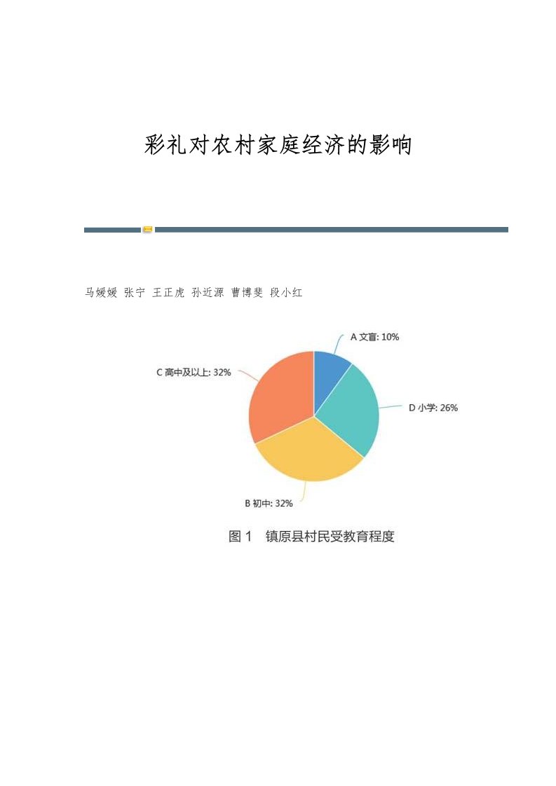 彩礼对农村家庭经济的影响