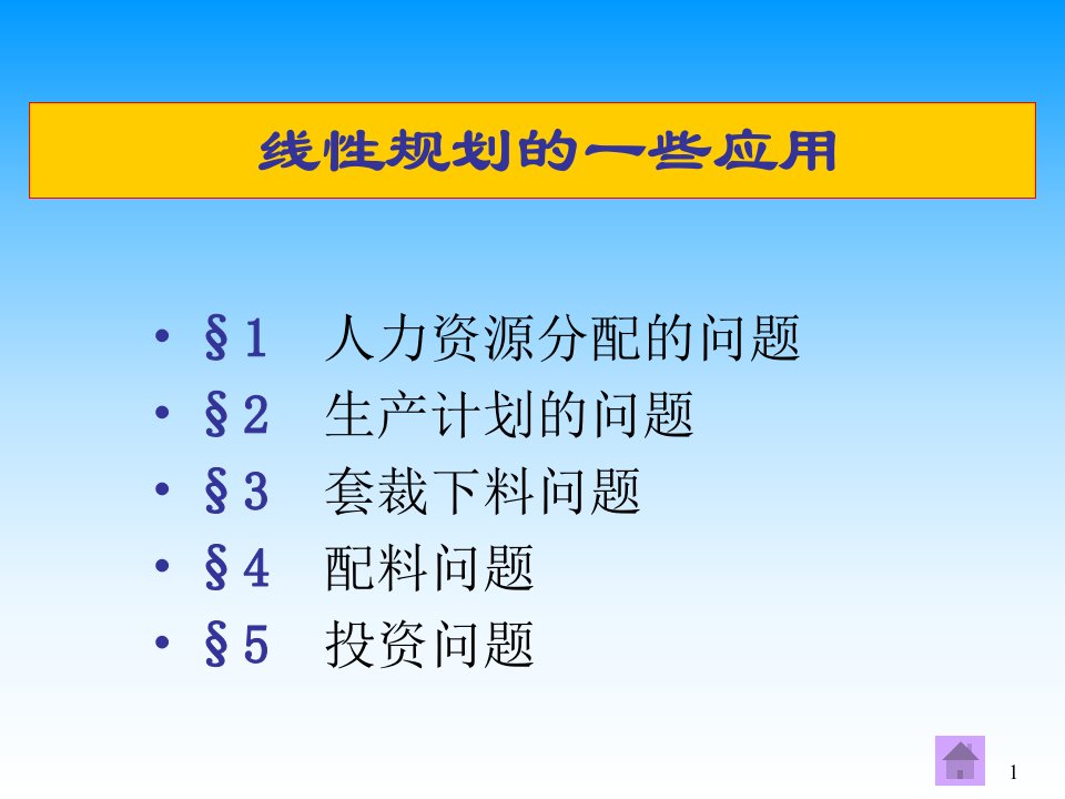 建模线性规划在工商管理中的应用